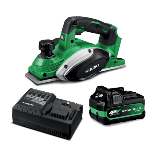 HiKOKI P18DSL(VP) 18V 5.0Ah/2.5.Ah Li-ion MultiVolt Cordless 82mm Planer Value Pack Combo Kit – image 4