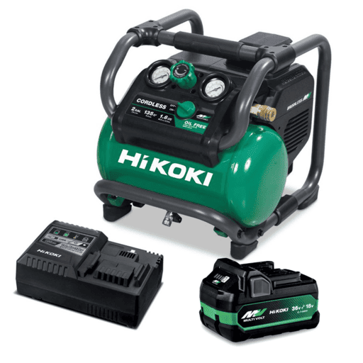 HiKOKI EC36DA(VP) 18V/36V 5.0Ah/2.5.Ah Li-ion Cordless Brushless Air Compressor Value Pack Combo Kit – image 4