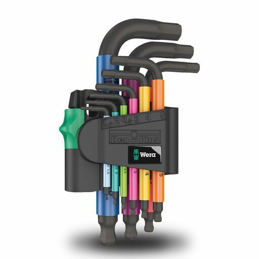 Wera WER133164 9pce Multicolour 2 Metric Hex-Plus L-Key Set – image 2