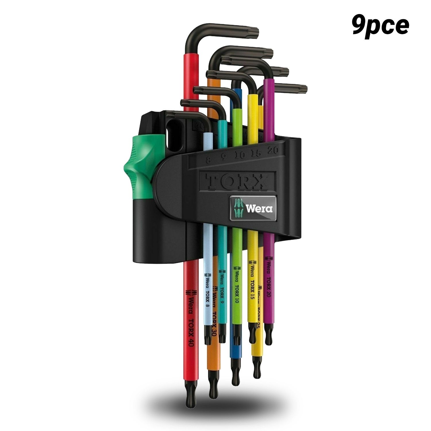 Wera WER073599 9pce 967/9 Multicolour Ball End Torx & Security Torx L-Key Set – image 1