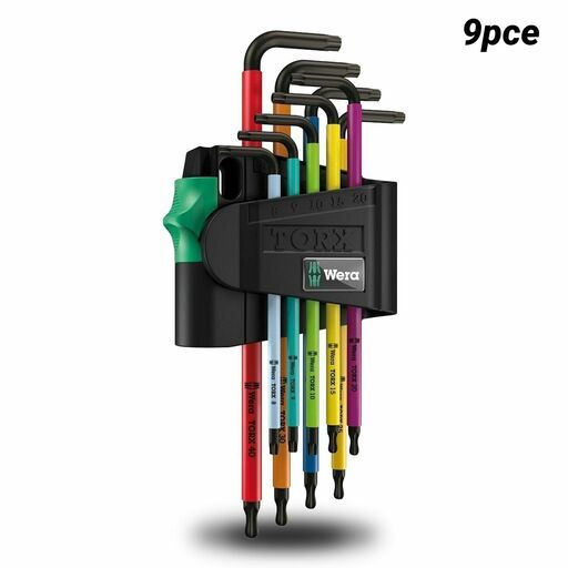 Wera WER073599 9pce 967/9 Multicolour Ball End Torx & Security Torx L-Key Set