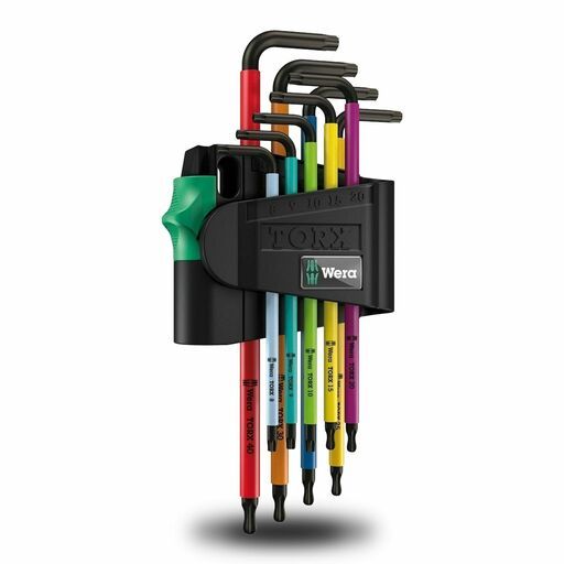 Wera WER073599 9pce 967/9 Multicolour Ball End Torx & Security Torx L-Key Set – image 2