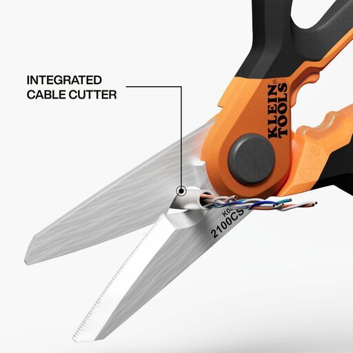 Klein A-2100CS 7" Long Reach Cable Stripping Electrician Scissors – image 4