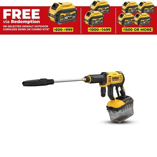 DeWalt DCMPW1000N-XE 54V XR FLEXVOLT Li-ion Cordless Brushless 1000PSI Power Cleaner - Skin Only