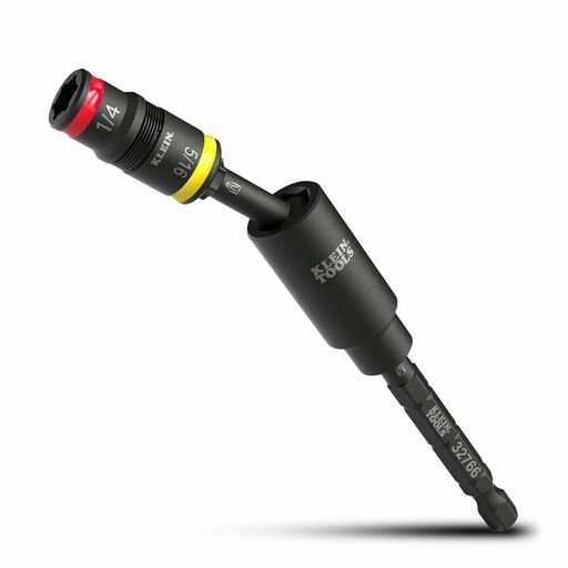 Klein A-32982 3pce 1/4"-5/16" Impact Flip Socket Set with 25° Swivel Adaptor – image 2