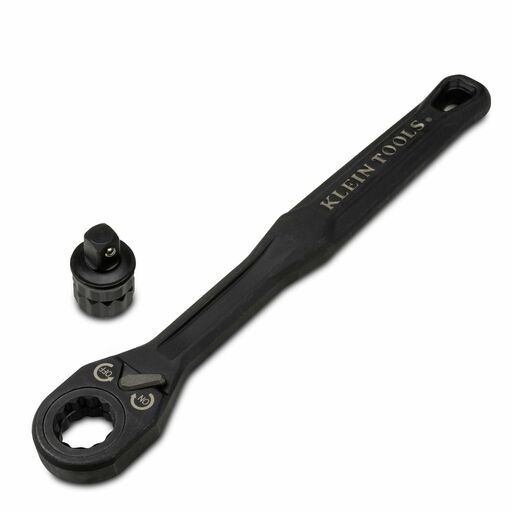 Klein A-65408ADP 8" KNECT Pass Through Ratchet (M) and 3/8" Drive Socket Adapter Set – image 2