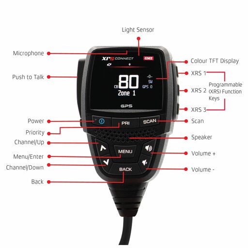 GME XRS-375C4P 5W XRS™ Connect Heavy Duty Compact UHF CB 4WD Pack Radio – image 4