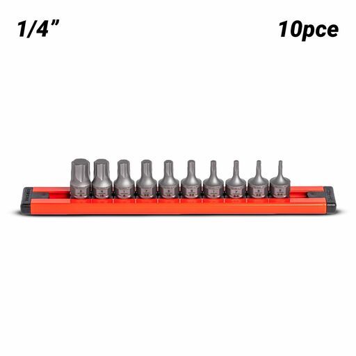 GRIPEDGE  DDHAS10S 10pce 1/4" Drive Low Profile SAE Hex Dual Action Driver Set