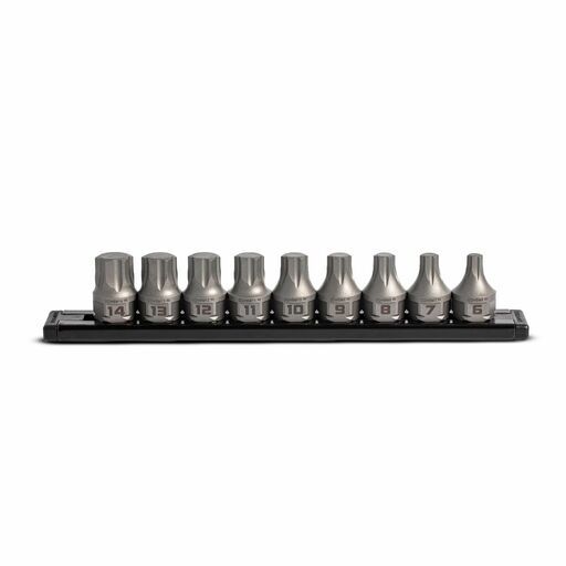 GRIPEDGE  DDHBM9S 9pce 3/8" Drive Low Profile Metric Hex Dual Action Driver Bit Set – image 2