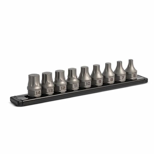 GRIPEDGE  DDHBM9S 9pce 3/8" Drive Low Profile Metric Hex Dual Action Driver Bit Set – image 3