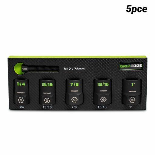 GRIPEDGE  XCS5S 5pce 1/2" Drive SAE RPT Socket Extractor Set
