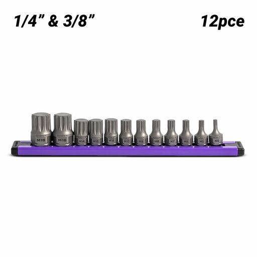 GRIPEDGE  DDTS12S 12pce 1/4" & 3/8" Drive Low Profile Triple Square Dual Action Driver Set