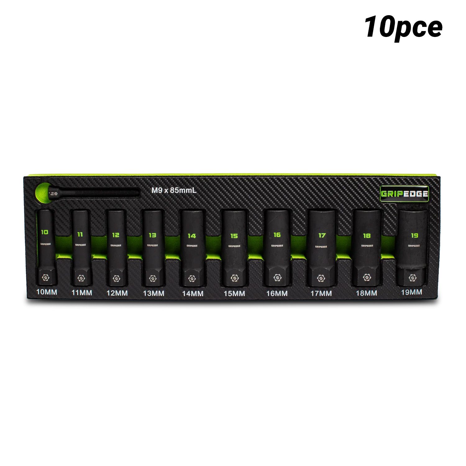 GRIPEDGE  XBM10DS 10pce 3/8" Drive Metric Deep Socket Extractor Set – image 1