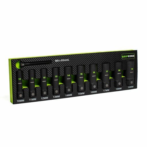 GRIPEDGE  XBM10DS 10pce 3/8" Drive Metric Deep Socket Extractor Set – image 3