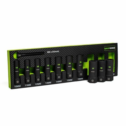GRIPEDGE  XBM10DS 10pce 3/8" Drive Metric Deep Socket Extractor Set – image 4