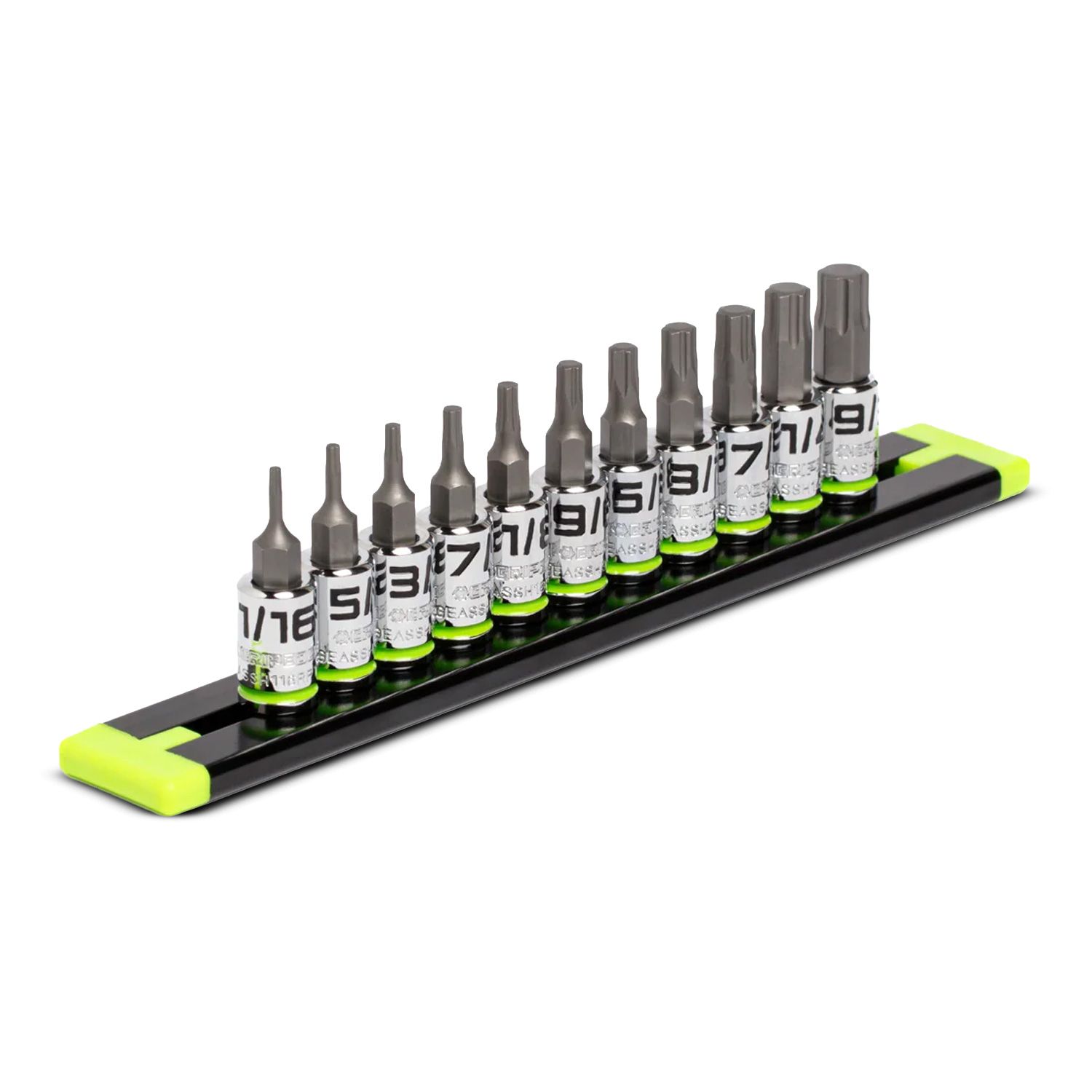 GRIPEDGE  GE11ASSHSRPT 11pce 1/4" Drive Short SAE Hex Driver Set – image 3