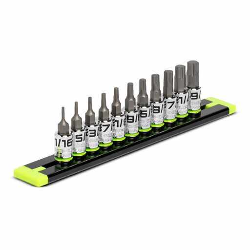 GRIPEDGE  GE11ASSHSRPT 11pce 1/4" Drive Short SAE Hex Driver Set – image 3