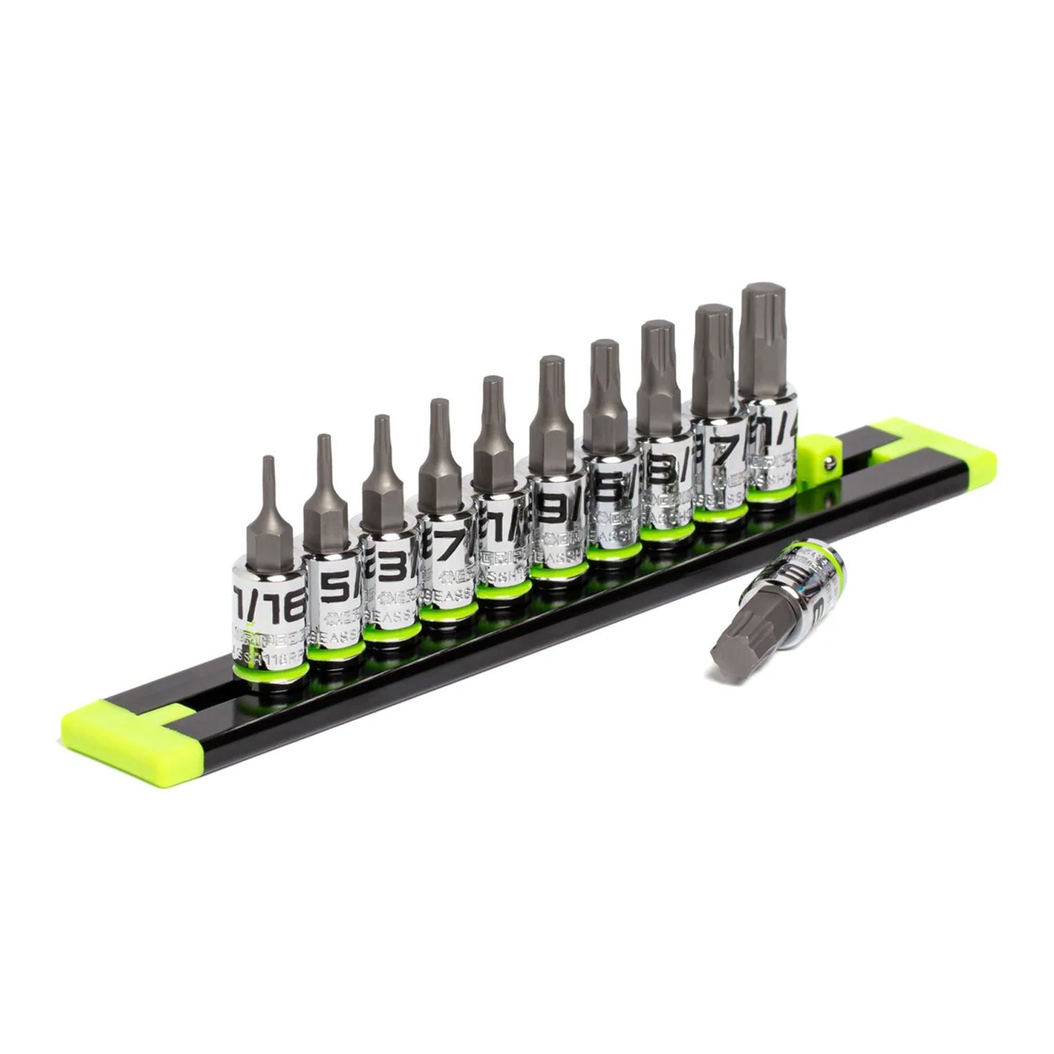 GRIPEDGE  GE11ASSHSRPT 11pce 1/4" Drive Short SAE Hex Driver Set – image 4