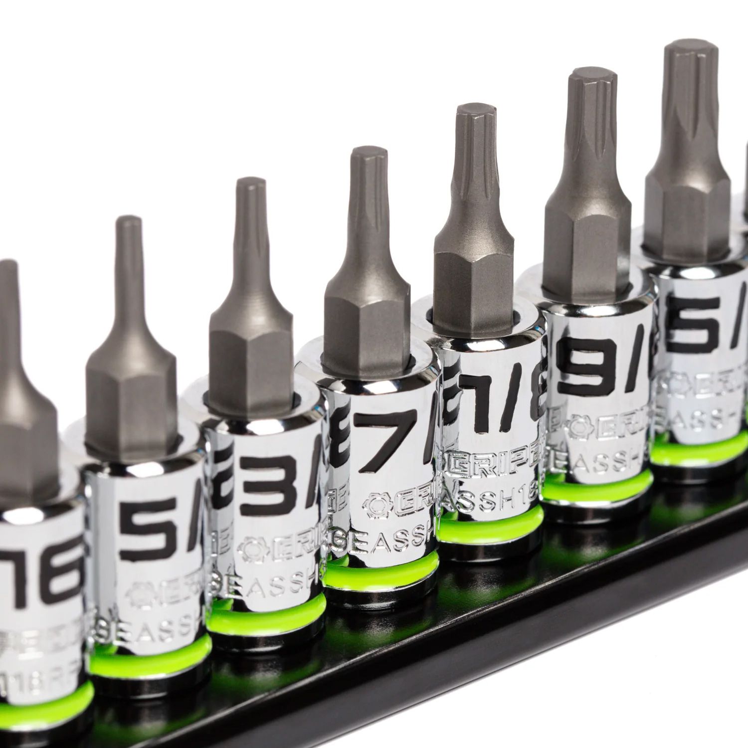 GRIPEDGE  GE11ASSHSRPT 11pce 1/4" Drive Short SAE Hex Driver Set – image 5