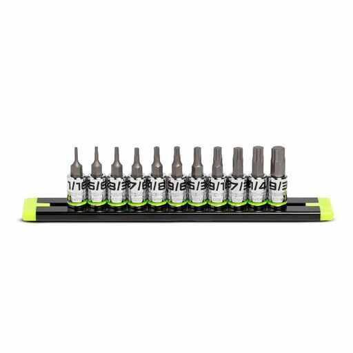 GRIPEDGE  GE11ASSHSRPT 11pce 1/4" Drive Short SAE Hex Driver Set – image 2