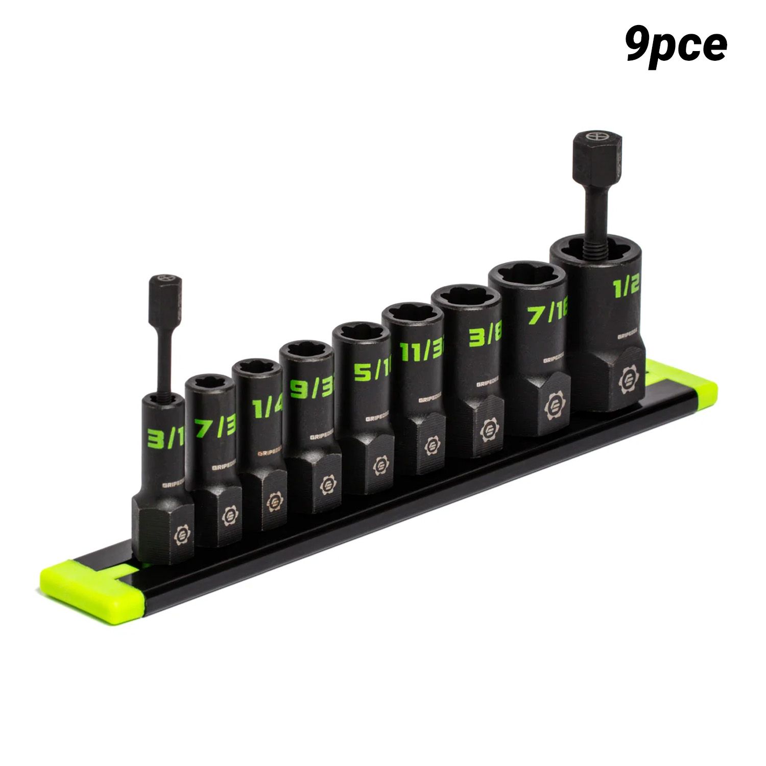 GRIPEDGE  XAS9S 9pce 1/4" Drive SAE Socket Extractor Set – image 1