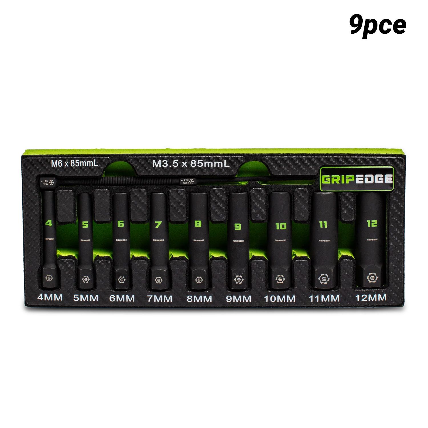 GRIPEDGE  XAM9DS 9pce 1/4" Drive Metric Deep Socket Extractor Set – image 1