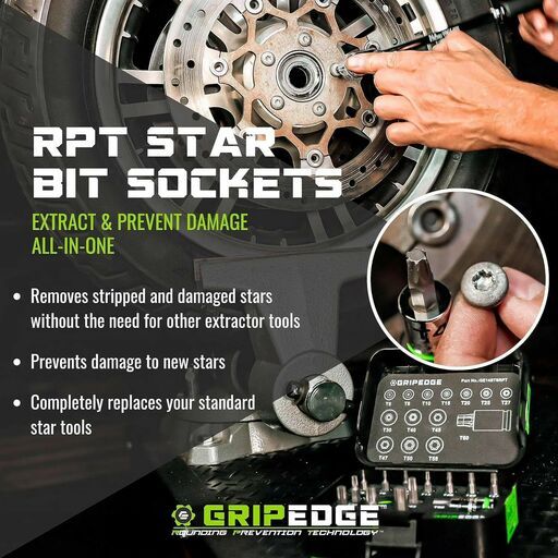 GRIPEDGE  GE9ASTSRPT 9pce 1/4" Drive Star Driver – image 6