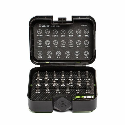 GRIPEDGE  HA20S 20pce 1/4" Drive Short Metric & SAE Hex Driver Set – image 2