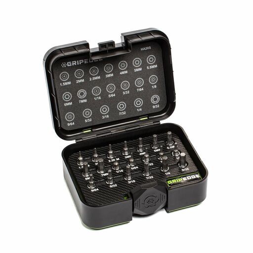 GRIPEDGE  HA20S 20pce 1/4" Drive Short Metric & SAE Hex Driver Set – image 3