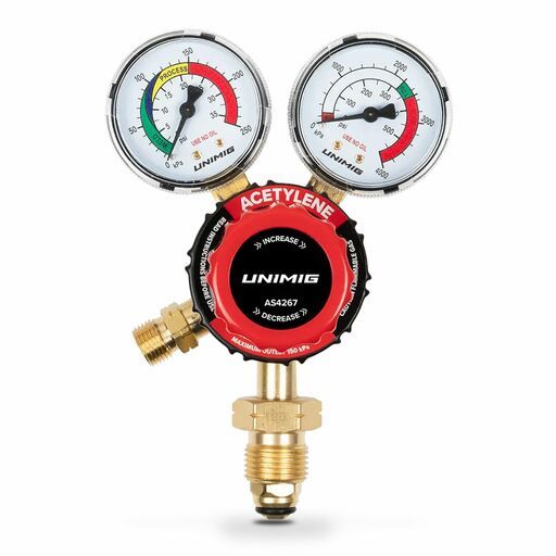 UNIMIG U11373 Acetylene Vertical Inlet Welding Regulator