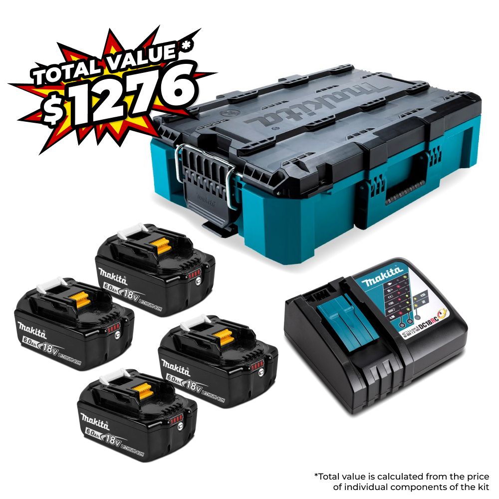 Makita B-90934 18V 6.0Ah Battery Value Pack Combo Kit – image 1