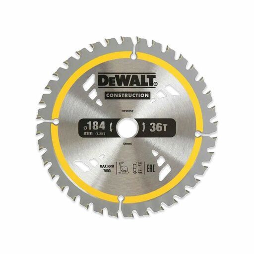 DeWalt DTZ902512-XE 3pce 184mm x 20mm 24T/36T Construction Blade Set – image 4