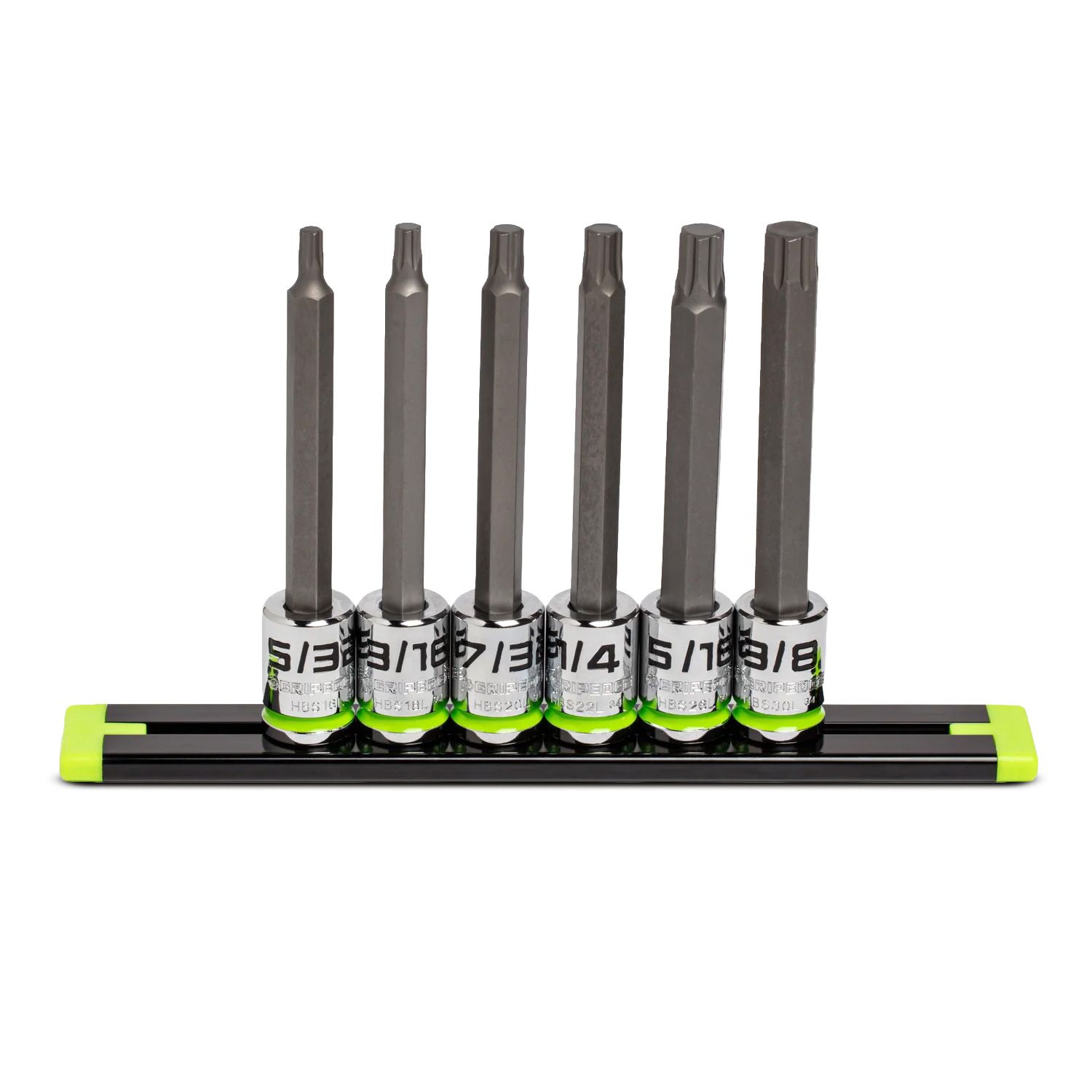GripEdge |8-PC RPT 3/8'' Drive Low Profile Star Dual Action Driver Set | Includes sizes - T30, T40, T45, T47, T50, T55, T60 & T70 | Includes Premium Aluminium Rail GripEdge |8-PC RPT 3/8'' Drive Low Profile Star Dual Action Driver Set | Includes sizes - T30, T40, T45, T47, T50, T55, T60 & T70 | Includes Premium Aluminium Rail