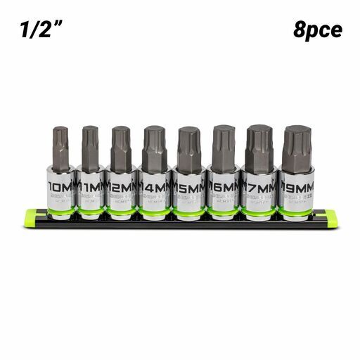 GRIPEDGE  HCM8S 8pce 1/2" Drive Metric Hex Bit Socket Set