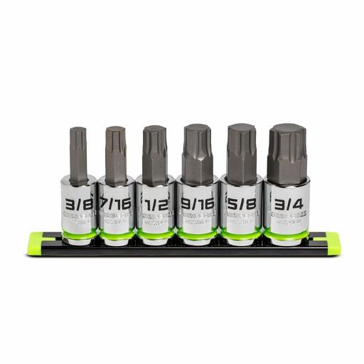 GRIPEDGE  HCS6S 6pce 1/2" Drive SAE Hex Bit Socket Set – image 2