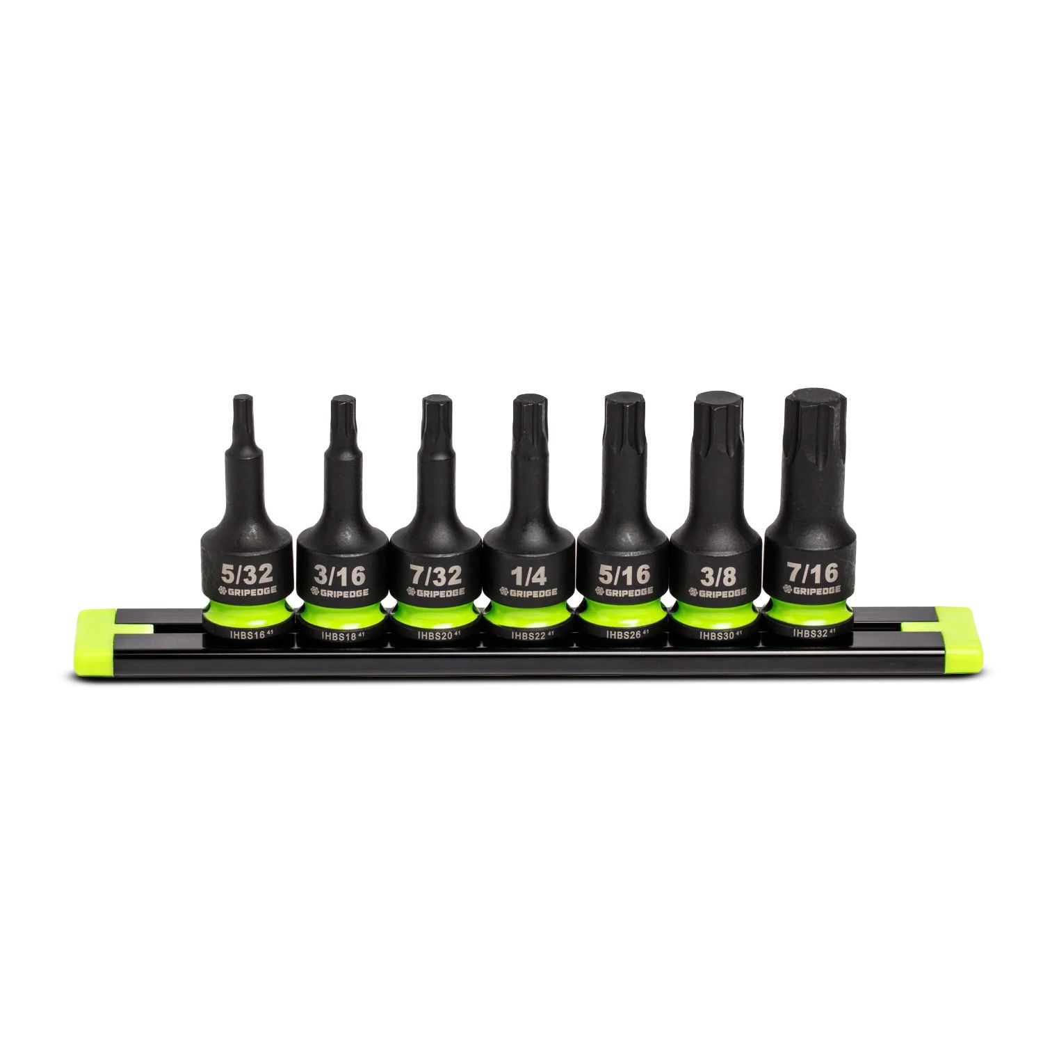 GRIPEDGE  IHBS7S 7pce 3/8" Drive Short SAE Impact HEX Driver Set – image 2