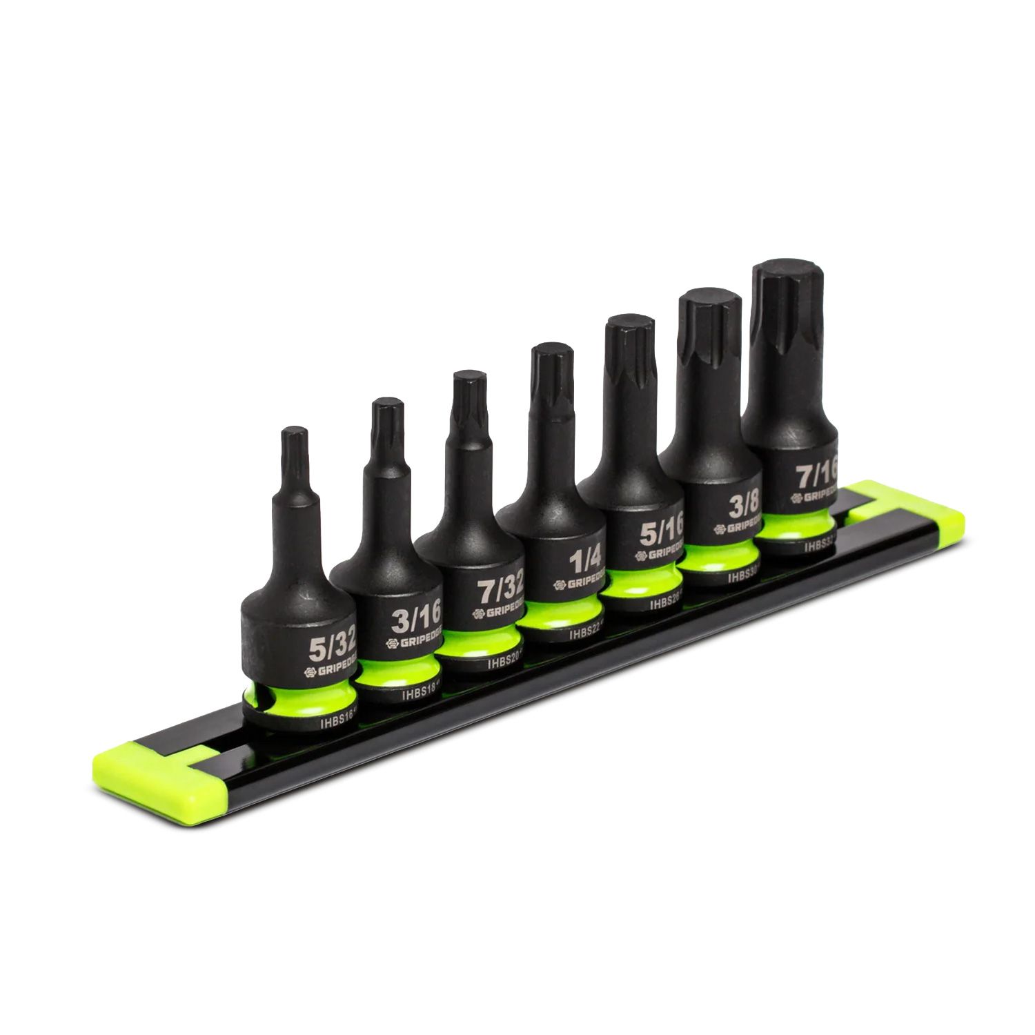 GRIPEDGE  IHBS7S 7pce 3/8" Drive Short SAE Impact HEX Driver Set – image 3