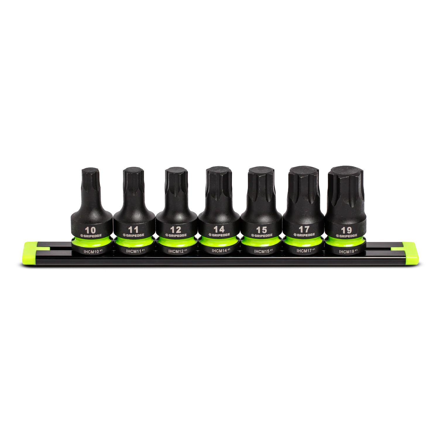 GRIPEDGE IHCM7S 7pce 1/2" Drive Short Metric Impact HEX Driver Set