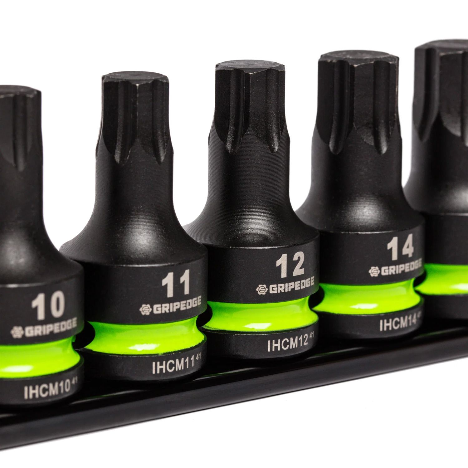 GRIPEDGE IHCM7S 7pce 1/2" Drive Short Metric Impact HEX Driver Set
