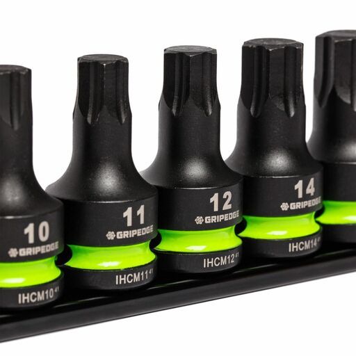GRIPEDGE  IHCM7S 7pce 1/2" Drive Short Metric Impact HEX Driver Set – image 5
