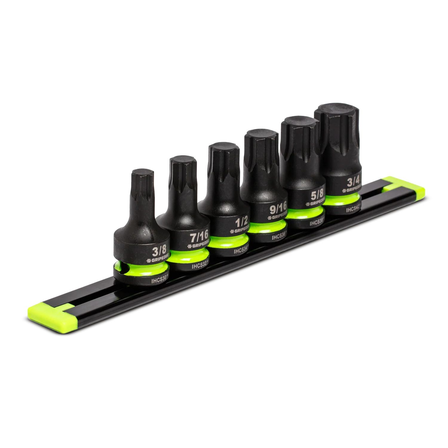 GRIPEDGE  IHCS6S 6pce 1/2" Drive Short SAE Impact HEX Driver Set – image 3