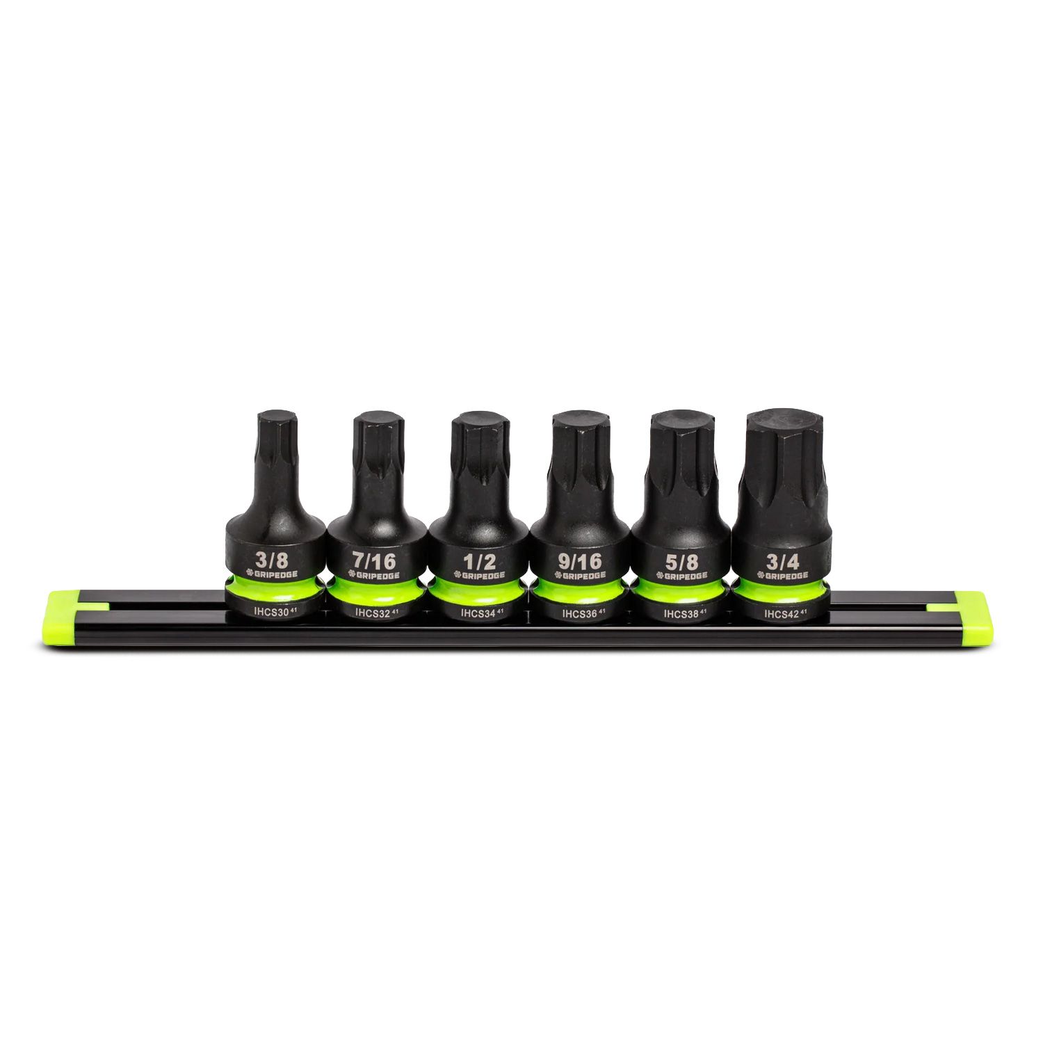GRIPEDGE  IHCS6S 6pce 1/2" Drive Short SAE Impact HEX Driver Set – image 2
