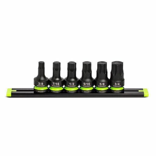 GRIPEDGE  IHCS6S 6pce 1/2" Drive Short SAE Impact HEX Driver Set – image 2