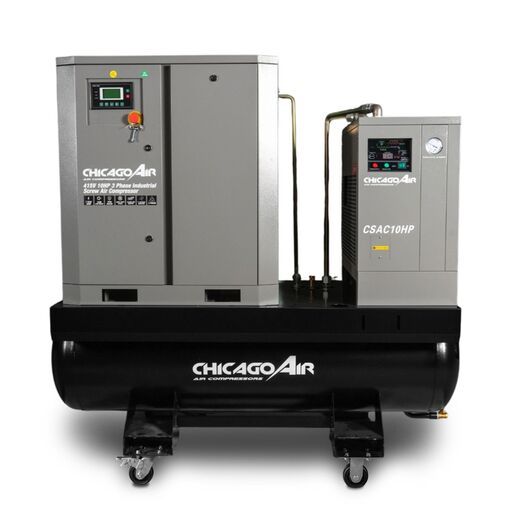 [Pre-Order] Chicago Air CSAC10HP 415V 10HP 3 Phase Industrial Screw Air Compressor