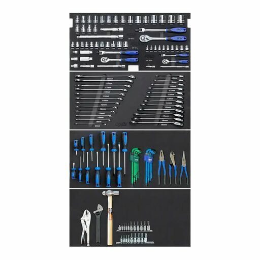 SP Tools SP500ST 209pce Metric 7 Drawer Black Tool Box Tool Kit – image 4