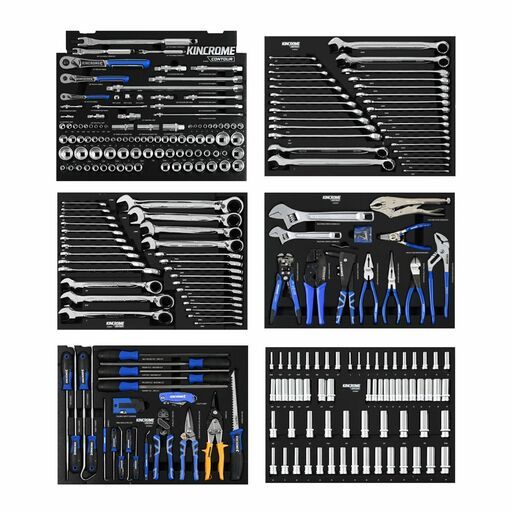 Kincrome K1967BBO 868pce Black CONTUR 60" Workshop Tool Kit with 2 x 5 Drawer Tool Chest + 12 Drawer Roller Cabinet with 4 x BONUS Tool Sets in EVA Trays – image 4