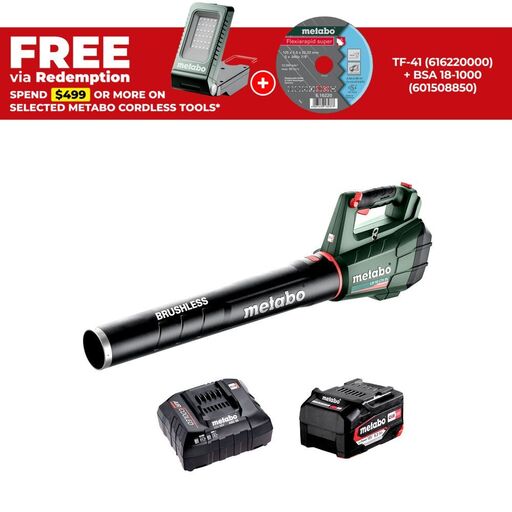 Metabo LB18LTXBL1LP5.2K (AU60160702) 18V 5.2Ah Li-ion Cordless Brushless Blower Combo Kit