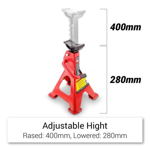 Daytona DLP1700 + T42001CA 1700kg Low Profile Hydraulic Trolley Jack & 1.5 Tonne Heavy Duty Jack Stands – image 3