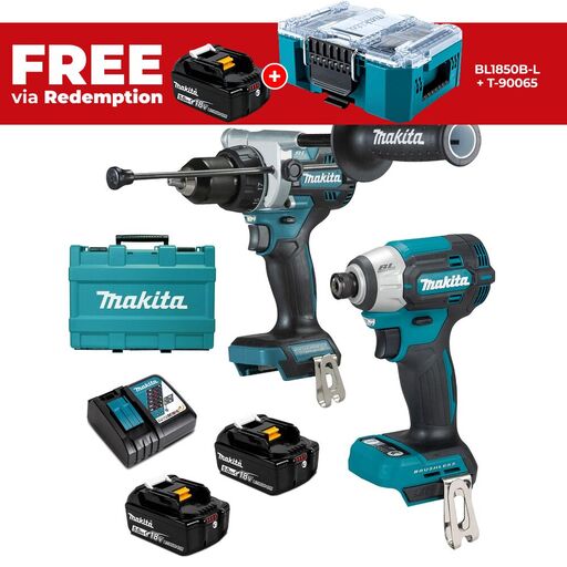 Makita DLX2567T 18V 5.0Ah LXT Li-ion Cordless Brushless 2pce Combo Kit