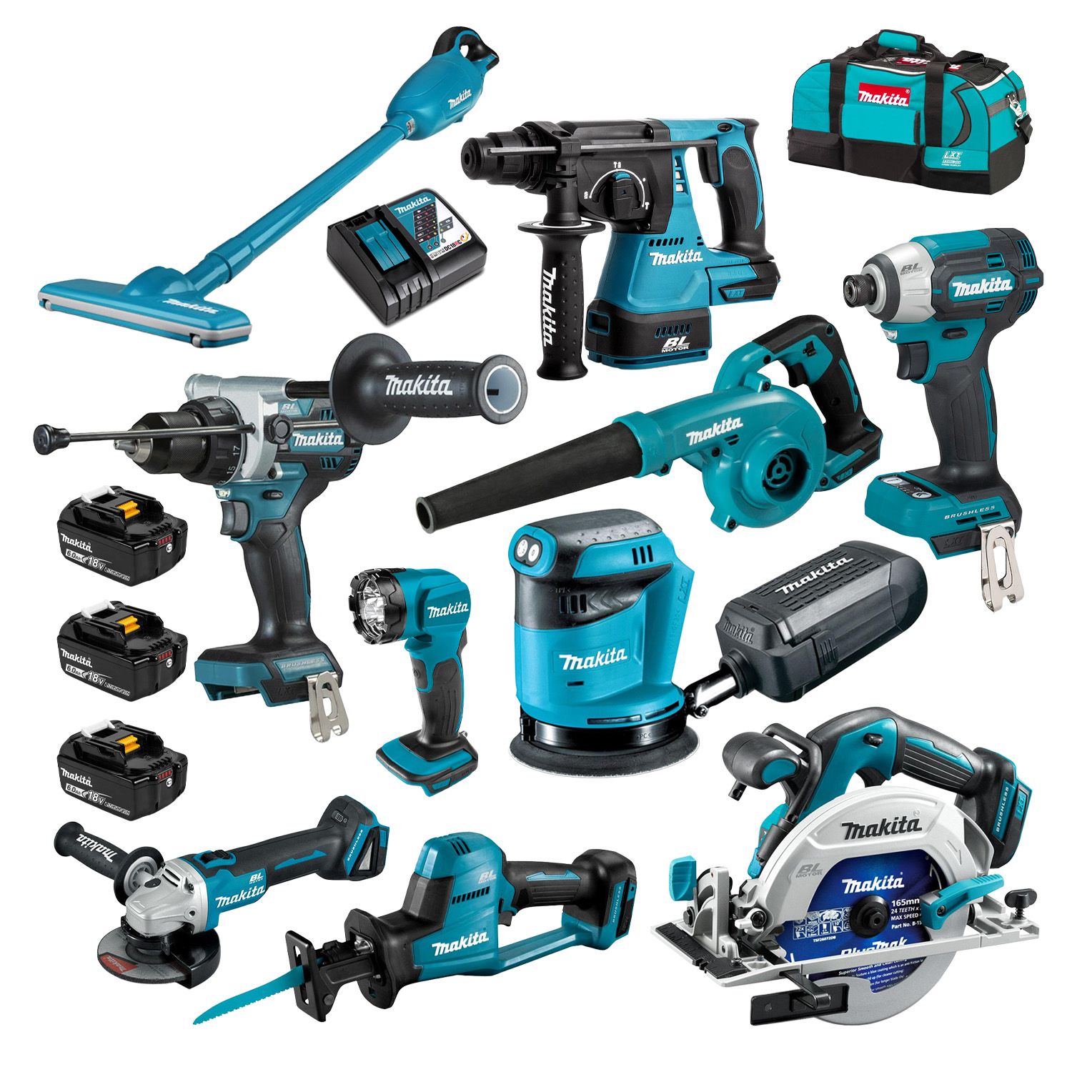 Makita DLX1063GX1 18V 6.0Ah Li-ion Cordless Brushless 10pce Combo Kit – image 1